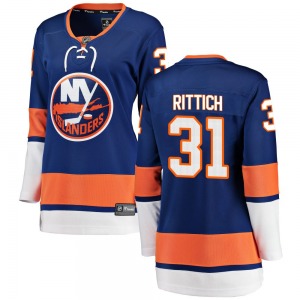 Women's Breakaway New York Islanders David Rittich Blue Home Official Fanatics Branded Jersey
