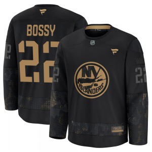 Youth Premium New York Islanders Mike Bossy Black 2024 Military Appreciation Practice Official Fanatics Jersey
