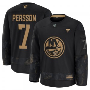 Youth Premium New York Islanders Stefan Persson Black 2024 Military Appreciation Practice Official Fanatics Jersey