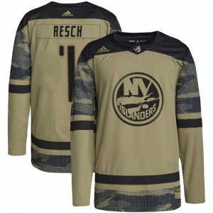 Youth Authentic New York Islanders Glenn Resch Camo Military Appreciation Practice Official Adidas Jersey