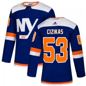 Adult Authentic New York Islanders Casey Cizikas Blue Alternate Official Adidas Jersey