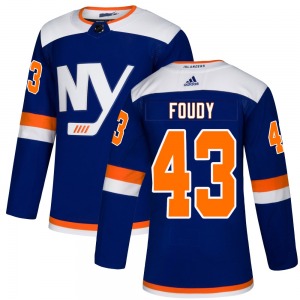 Adult Authentic New York Islanders Liam Foudy Blue Alternate Official Adidas Jersey