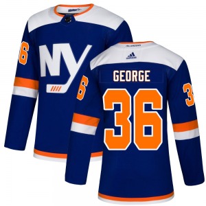 Adult Authentic New York Islanders Isaiah George Blue Alternate Official Adidas Jersey