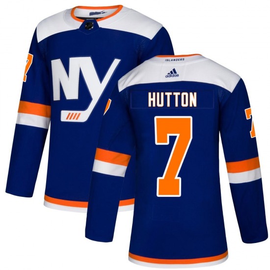 Adult Authentic New York Islanders Grant Hutton Blue Alternate Official Adidas Jersey