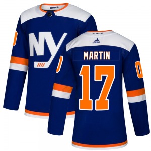 Adult Authentic New York Islanders Matt Martin Blue Alternate Official Adidas Jersey