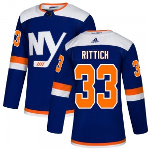Adult Authentic New York Islanders David Rittich Blue Alternate Official Adidas Jersey