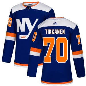 Adult Authentic New York Islanders Henrik Tikkanen Blue Alternate Official Adidas Jersey