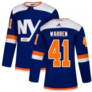 Adult Authentic New York Islanders Marshall Warren Blue Alternate Official Adidas Jersey