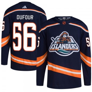 Adult Authentic New York Islanders William Dufour Navy Reverse Retro 2.0 Official Adidas Jersey