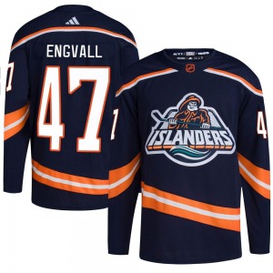 Adult Authentic New York Islanders Pierre Engvall Navy Reverse Retro 2.0 Official Adidas Jersey
