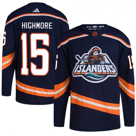 Adult Authentic New York Islanders Matthew Highmore Navy Reverse Retro 2.0 Official Adidas Jersey