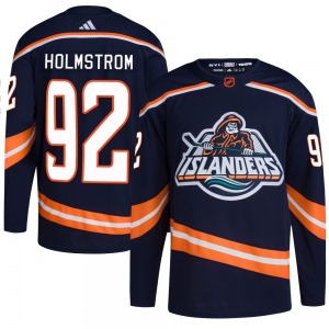 Adult Authentic New York Islanders Simon Holmstrom Navy Reverse Retro 2.0 Official Adidas Jersey