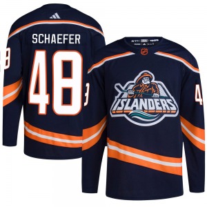 Adult Authentic New York Islanders Matthew Schaefer Navy Reverse Retro 2.0 Official Adidas Jersey