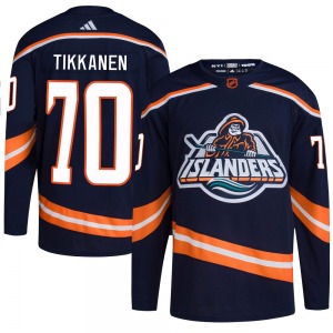 Adult Authentic New York Islanders Henrik Tikkanen Navy Reverse Retro 2.0 Official Adidas Jersey