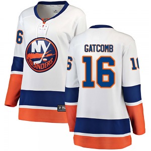 Women's Breakaway New York Islanders Marc Gatcomb White Away Official Fanatics Branded Jersey