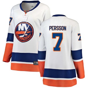 Women's Breakaway New York Islanders Stefan Persson White Away Official Fanatics Branded Jersey