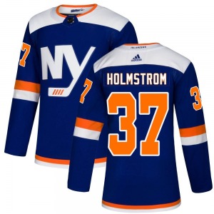 Youth Authentic New York Islanders Simon Holmstrom Blue Alternate Official Adidas Jersey