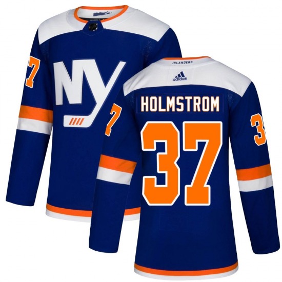Youth Authentic New York Islanders Simon Holmstrom Blue Alternate Official Adidas Jersey