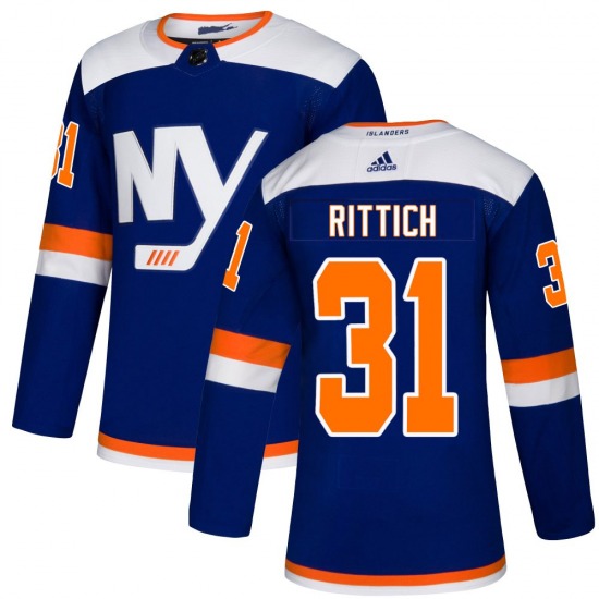 Youth Authentic New York Islanders David Rittich Blue Alternate Official Adidas Jersey