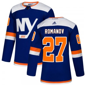 Youth Authentic New York Islanders Alexander Romanov Blue Alternate Official Adidas Jersey