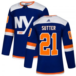 Youth Authentic New York Islanders Brent Sutter Blue Alternate Official Adidas Jersey