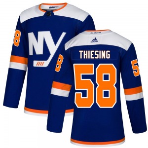 Youth Authentic New York Islanders Camden Thiesing Blue Alternate Official Adidas Jersey
