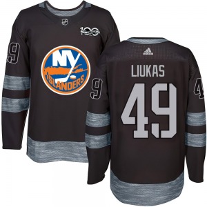 Adult Authentic New York Islanders Eetu Liukas Black 1917-2017 100th Anniversary Official Jersey