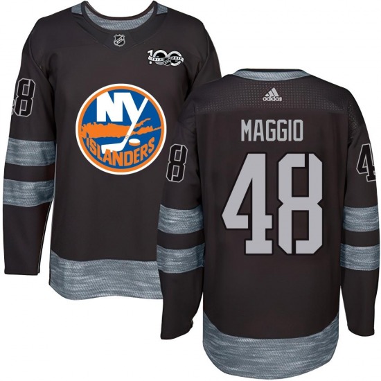 Adult Authentic New York Islanders Matthew Maggio Black 1917-2017 100th Anniversary Official Jersey