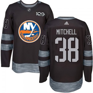Adult Authentic New York Islanders Travis Mitchell Black 1917-2017 100th Anniversary Official Jersey