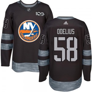 Adult Authentic New York Islanders Calle Odelius Black 1917-2017 100th Anniversary Official Jersey