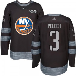 Adult Authentic New York Islanders Adam Pelech Black 1917-2017 100th Anniversary Official Jersey