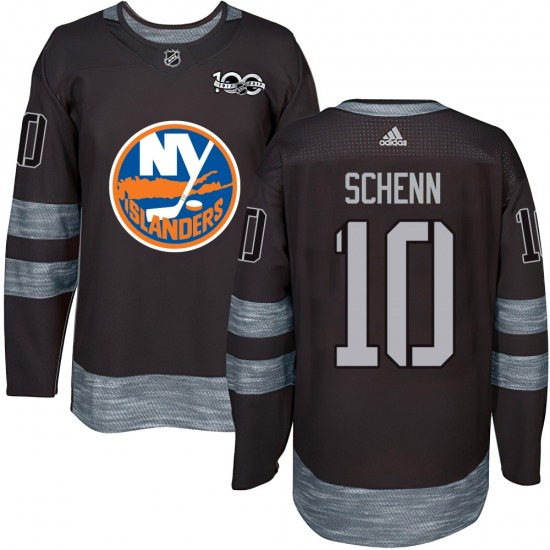 Adult Authentic New York Islanders Brayden Schenn Black 1917-2017 100th Anniversary Official Jersey
