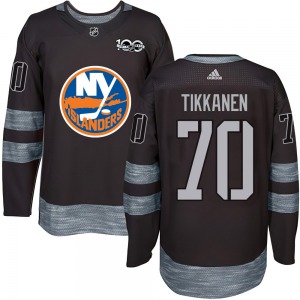 Adult Authentic New York Islanders Henrik Tikkanen Black 1917-2017 100th Anniversary Official Jersey