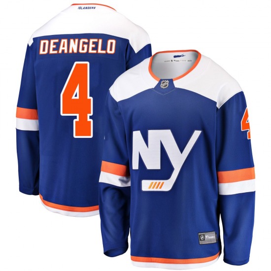 Youth Breakaway New York Islanders Tony DeAngelo Blue Alternate Official Fanatics Branded Jersey