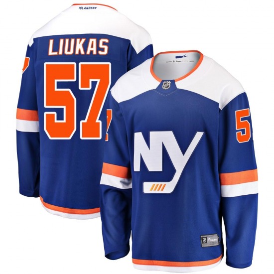 Youth Breakaway New York Islanders Eetu Liukas Blue Alternate Official Fanatics Branded Jersey