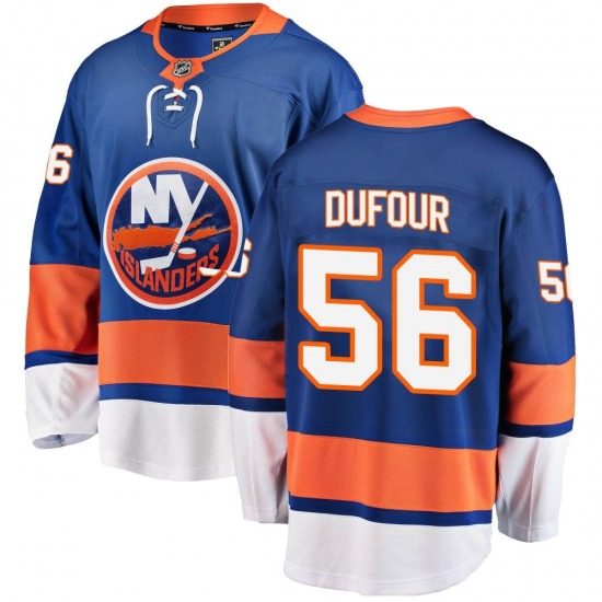 Youth Breakaway New York Islanders William Dufour Blue Home Official Fanatics Branded Jersey