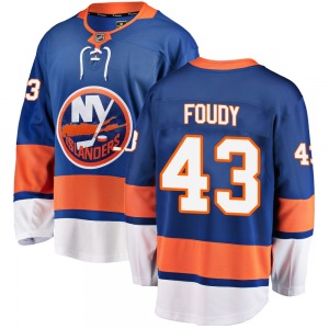 Youth Breakaway New York Islanders Liam Foudy Blue Home Official Fanatics Branded Jersey