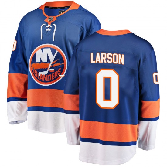 Youth Breakaway New York Islanders Joey Larson Blue Home Official Fanatics Branded Jersey