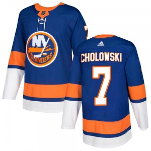 Adult Authentic New York Islanders Dennis Cholowski Royal Home Official Adidas Jersey