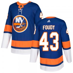 Adult Authentic New York Islanders Liam Foudy Royal Home Official Adidas Jersey