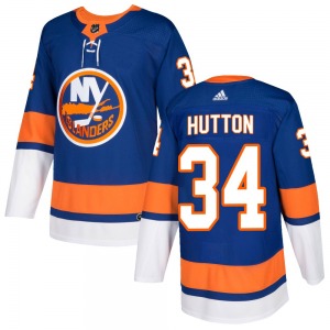 Adult Authentic New York Islanders Grant Hutton Royal Home Official Adidas Jersey