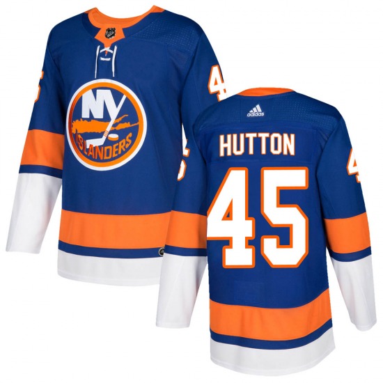 Adult Authentic New York Islanders Grant Hutton Royal Home Official Adidas Jersey