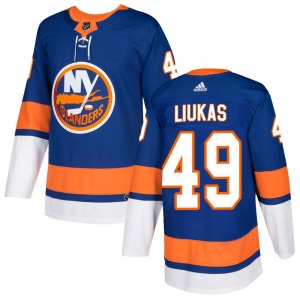 Adult Authentic New York Islanders Eetu Liukas Royal Home Official Adidas Jersey