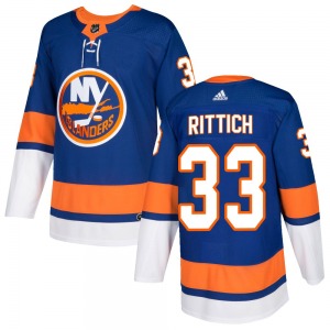 Adult Authentic New York Islanders David Rittich Royal Home Official Adidas Jersey