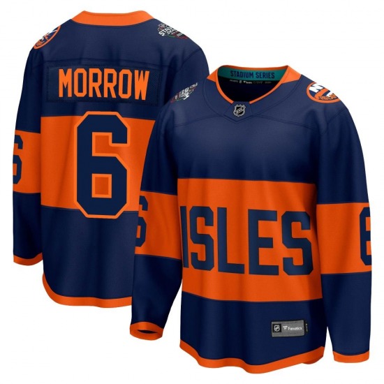 Adult Breakaway New York Islanders Ken Morrow Navy 2024 Stadium Series Official Fanatics Branded Jersey