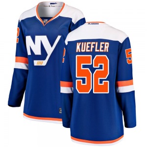 Women's Breakaway New York Islanders Daylan Kuefler Blue Alternate Official Fanatics Branded Jersey