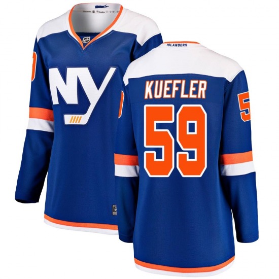 Women's Breakaway New York Islanders Daylan Kuefler Blue Alternate Official Fanatics Branded Jersey