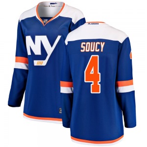 Women's Breakaway New York Islanders Carson Soucy Blue Alternate Official Fanatics Branded Jersey