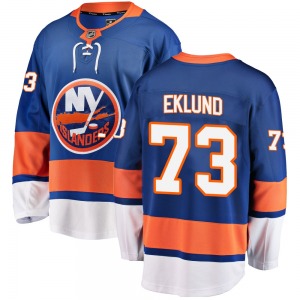 Adult Breakaway New York Islanders Victor Eklund Blue Home Official Fanatics Branded Jersey