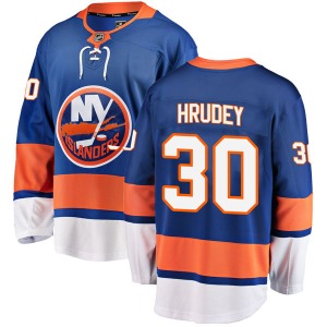 Adult Breakaway New York Islanders Kelly Hrudey Blue Home Official Fanatics Branded Jersey